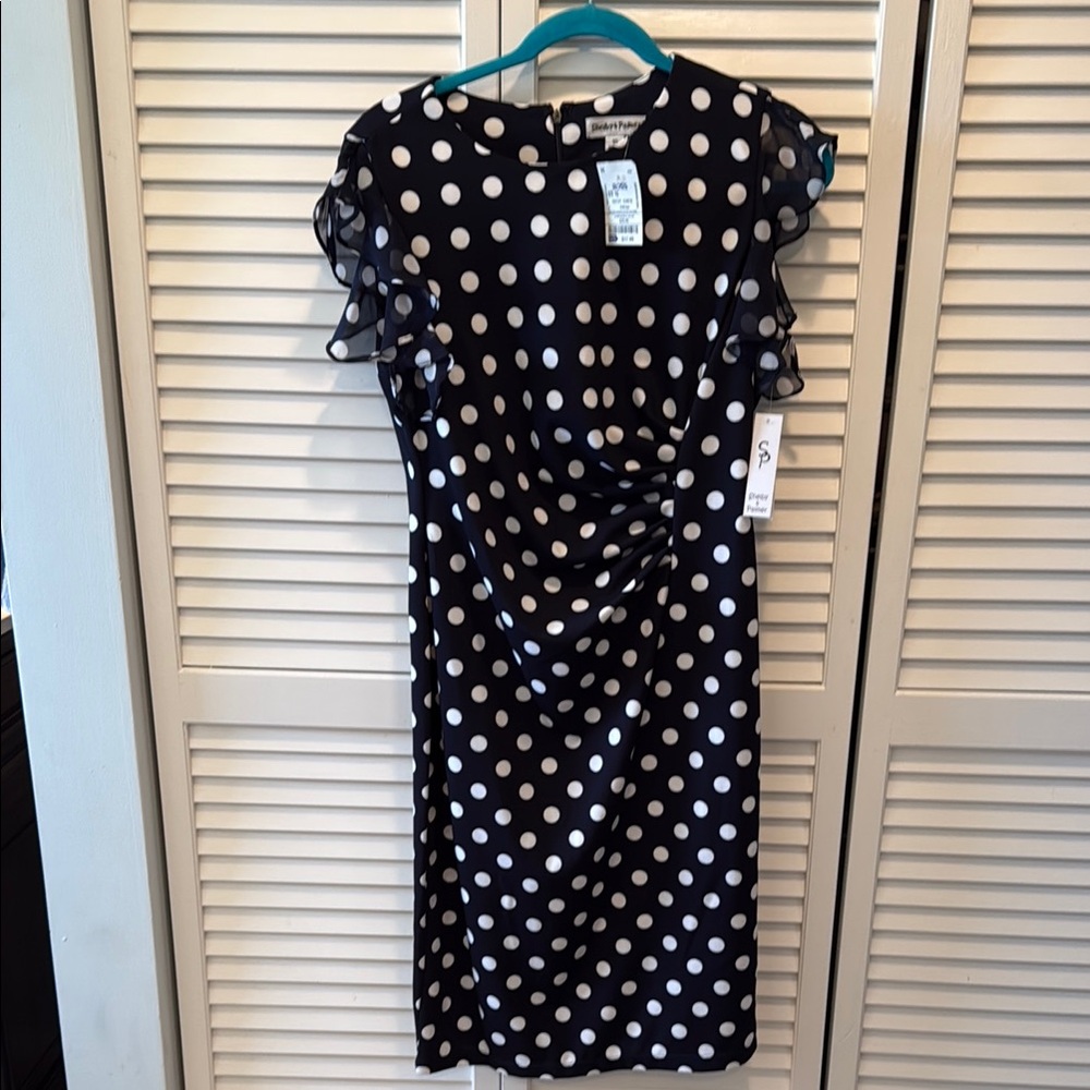 Shelby & Palmer Black and White Wrap Midi Dress